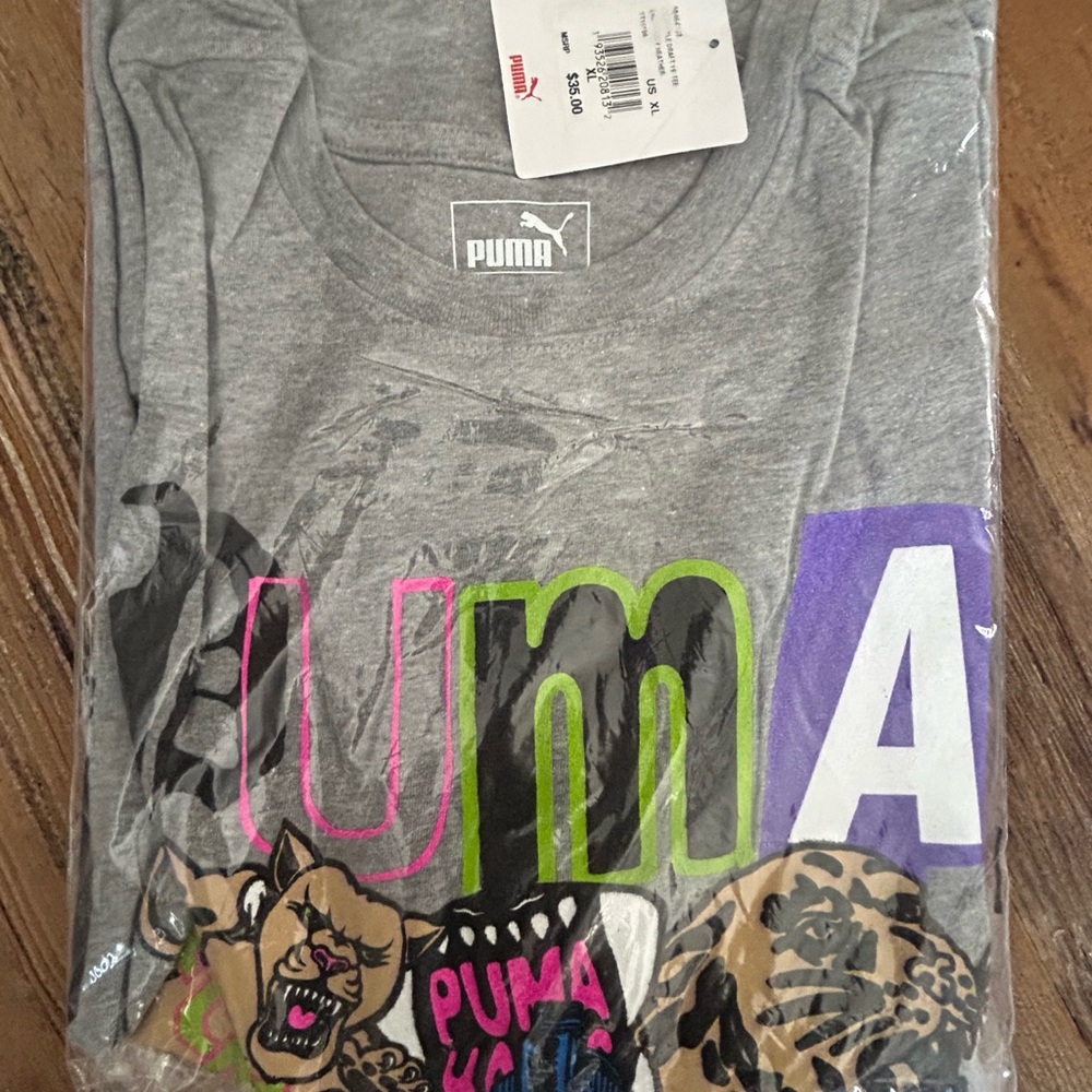 RHUDE and Puma Collab Gray Graphic T-Shirt
